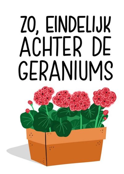 Pensioen kaart Geraniums